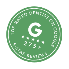 Top rated dentist on Google 275 plus 5 star reviews