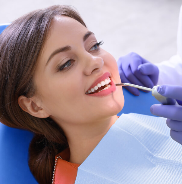 woman at the dentist