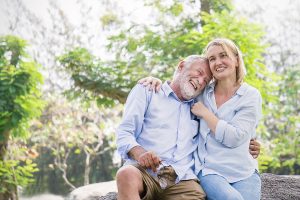 couple laughing and having a good time